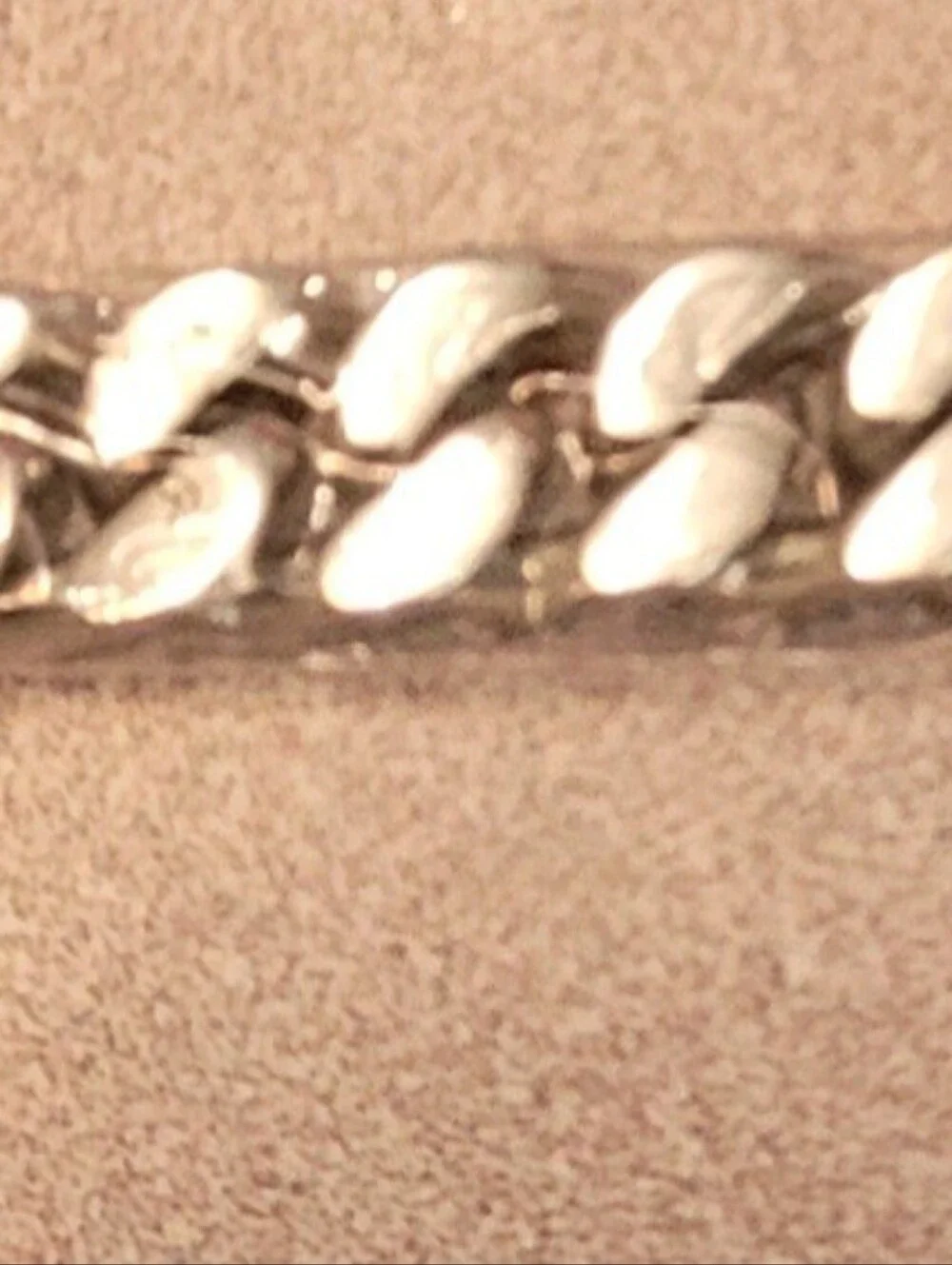 New. Mens Cuban Valknut Stainless Steel 7.5 Thick Silver Cuban Link Bracelet.